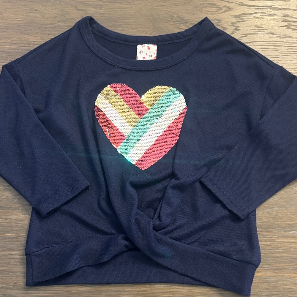 Navy Kids 3/4 sleeved top